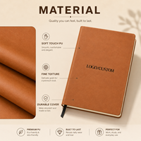 Carnet personnalisé en cuir PU avec logo, couverture rigide et marque-page en ruban pour cadeaux d'affaires – Vente en gros
