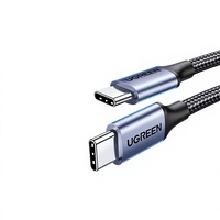 Câble de charge rapide double embout PD60W Type-C vers Type-C, tressé en nylon pour véhicule, compatible iPhone 17/16e/15 Pro Max, tablette, iPad, 0,25 m