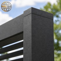 Pergola bioclimatique en aluminium Elburz Gully avec toit motorisé à lames orientables, imperméable, pour jardin extérieur