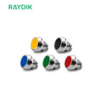Interrupteur à bouton-poussoir verrouillable anti-vandalisme en acier inoxydable électrique 12 mm 110 V IP67 NO NC