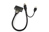Kabel Adaptor USB 3.0 ke SATA untuk Hard Drive, Kapasitas hingga 4TB, untuk HDD/SSD SATA 2.5"/3.5", Catu Daya USB Ganda