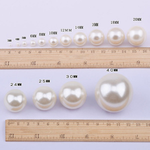 Perlas de imitación de color rojo brillante, cuentas sueltas de 3-40mm con orificio recto para joyería DIY, pulseras, collares, accesorios para juguetes infantiles - Product Image 4