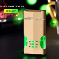 Allume-cigare et allume-cigare coupe-vent rechargeable briquet au butane publicité cadeau lettrage briquets promotionnels avec lumière LED