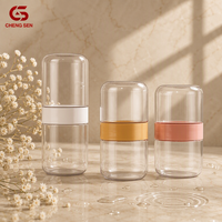 Bocal de rangement transparent en plastique PET de 75 ml avec couvercle pour bonbons, biscuits, snacks et présentation alimentaire
