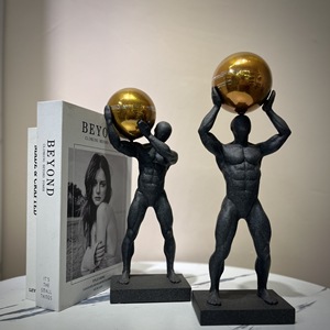 Abstract Sports Figures Resin Ornaments Gymnastics Ball Lifting Sculpture Handicrafts Home Decor Creative Decorations