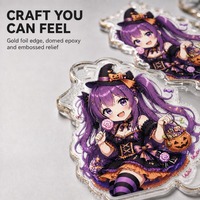 Porte-clés en acrylique Anime 3mm, acrylique transparent, impression UV couleur, livraison rapide, mousqueton, vente en gros, personnalisation OEM ODM