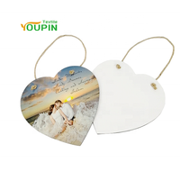 Cadre mural en forme de cœur Art déco créatif Plaque en MDF vierge de sublimation de 7.5x7.5 pouces pour accrocher la décoration murale d'anniversaire en vrac