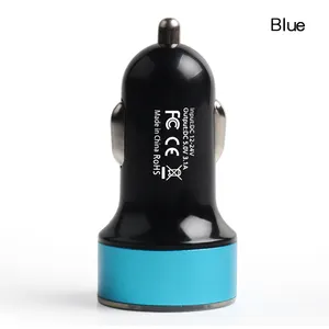 Custom Dual smart USB output car phone charger car charger adapter for mobile phone 2USB 2.4A quick charging in car