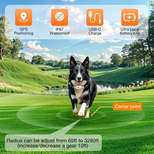 UJQW GPS Dog Tracker Collar With Wireless Fence And Training For Small Medium Large Pets Waterproof Real Time Tracking - Product Image 6