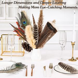 Entrega en Tres Días, Combinación Aleatoria <span class=keywords><strong>de</strong></span> 12 Plumas <span class=keywords><strong>de</strong></span> Aves Silvestres, Manualidades DIY, Arreglos Florales, Decoración <span class=keywords><strong>de</strong></span> Ropa - Product Image 2