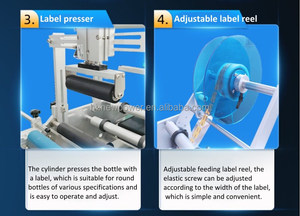Máquina etiquetadora manual de botellas redondas semiautomática profesional máquina aplicadora de etiquetas de alta calidad - Product Image 4
