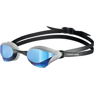 نظارات سباحة مضادة للضباب للجنسين للرجال والنساء من البولي كربونات بعدسات عاكسة/غير عاكسة