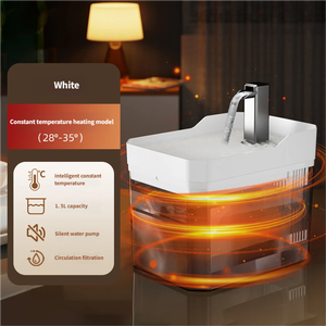 เครื่องให้น้ำสัตว์เลี้ยงแบบพลาสติกใหม่ ควบคุมอุณหภูมิคงที่ ชาร์จไฟได้ ระบบหมุนเวียนอัตโนมัติ พร้อมระบบทำความร้อน สำหรับแมวและสุนัข ชามน้ำอุ่น - Product Image 4