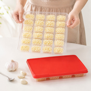 ถาดซอสกระเทียมบดใส PET 24 ช่อง พร้อมฝาปิดแบบ Snap-on ปลอดสาร BPA รับทำโลโก้ตามสั่ง ขายส่ง - Product Image 4