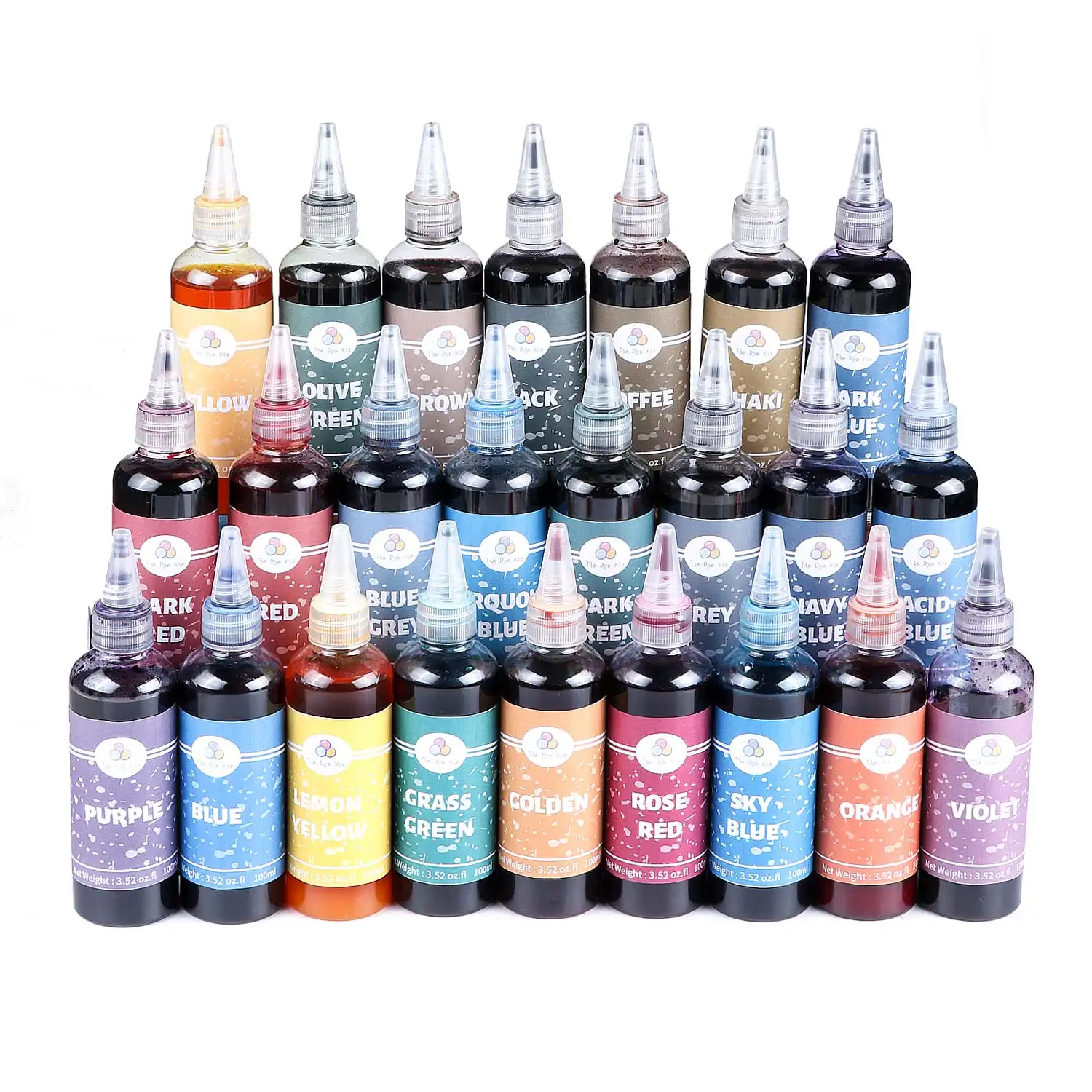 Osbang Sản Phẩm Thiết Kế Mới 24 Màu 100Ml Lỏng Tie Dye Kit DIY Không Thấm Nước Tie Dye Áo Sơ Mi Cho Người Lớn