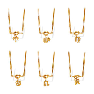 Collar con Colgante de Constelación en Aleación de Zinc Chapado en Oro, Cadena de Caja a la Moda para Mujer, Joyería de Uso Diario - Product Image 4