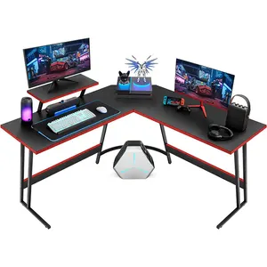 L 모양의 RGB 게임 컴퓨터 책상 연구 쓰기 코너 게임 테이블 책상 Pc 홈 오피스 노트북 테이블 십대