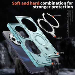 Redmi 14C 4G lai bảo vệ điện thoại di động trường hợp 360 ° xoay chân đế chống sốc TPU + PC chống trầy xước bao gồm sạc không dây - Product Image 3