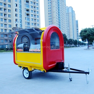 Thực phẩm & nước trái cây & Smoothie hiển thị Trailer thực phẩm container Máy bán hàng tự động trái cây nhỏ giỏ hàng di động FRP & thép không gỉ đơn giản - Product Image 3
