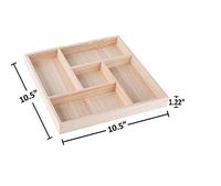 Plateau en bois personnalisé avec 5 sections pour le tri, le service et l'emballage de noix, plateau sectionnel