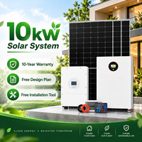 Système d'énergie solaire hybride 10kW 20kW, kit complet avec panneaux solaires, batterie LiFePO4, contrôleur MPPT et onduleur pour la maison