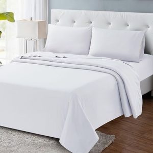 Premium Wholesale Hotel Bedding Collection <b>White</b> 400TC Egyptian Cotton Sateen Weave Breathable Bed Linen Set for Five Star - Product Image 3