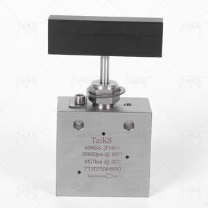 Vanne à aiguille droite haute pression en acier inoxydable avec filetage interne, plaque de soupape d'arrêt, catégorie de produits : vannes à aiguille - Product Image 4