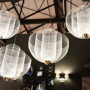 Lámpara de Araña de Malla de Hierro Forjado de Diseño Nórdico Italiano, Arte Único de Sombra y Luz, Accesorio Decorativo para Comedor y Hogar - Product Image 5