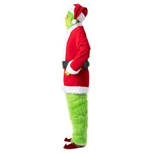 <span class=keywords><strong>Disfraz</strong></span> de <span class=keywords><strong>Navidad</strong></span> de Papá Noel <span class=keywords><strong>Grinch</strong></span> para adultos <span class=keywords><strong>Disfraz</strong></span> de Papá Noel de piel verde de lujo Conjunto de ropa de monstruo de <span class=keywords><strong>Navidad</strong></span> Disfraces de Cosplay - Product Image 2