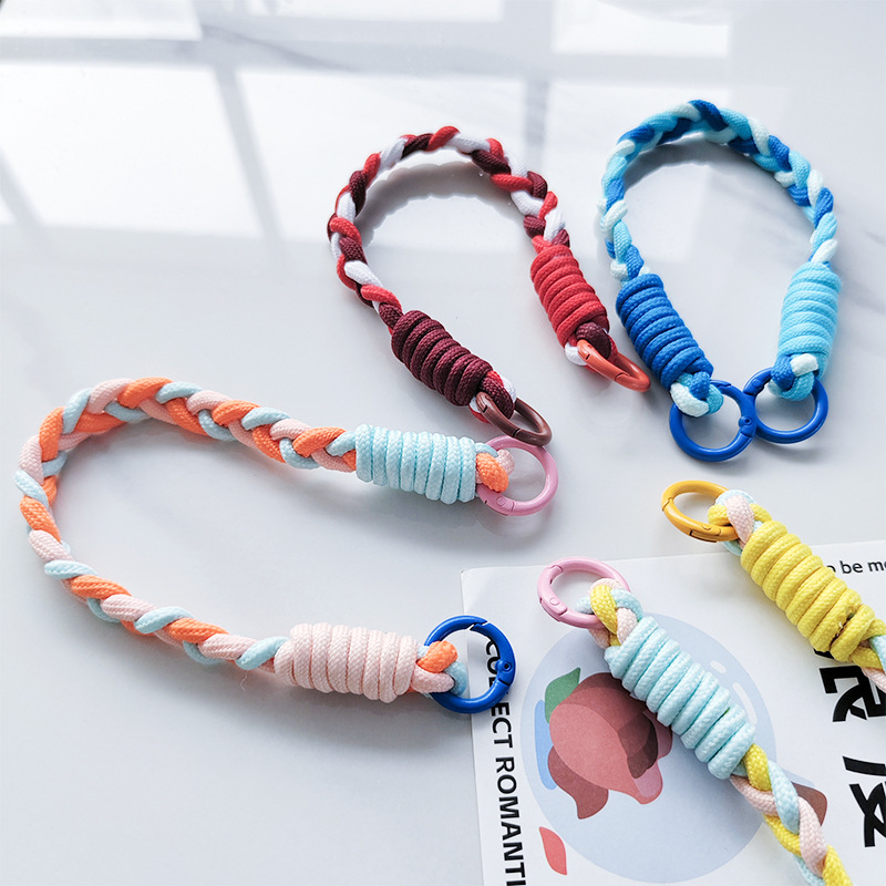 Nylon Braided Strap Universal Wristband Lanyard Compatible with IPhones All Smartphones Keychains Camera Charms