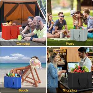 Custom Nonwoven Cooler Bag Travel Picnic Non Woven Thermal Bag Wine Cooler Bag Double for Women School Kids Food - Product Image 6