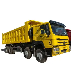दुबई इस्तेमाल किया 371 8x4 12 पहियों RHD टिपर ट्रकों बिक्री के लिए Howo डंप ट्रक