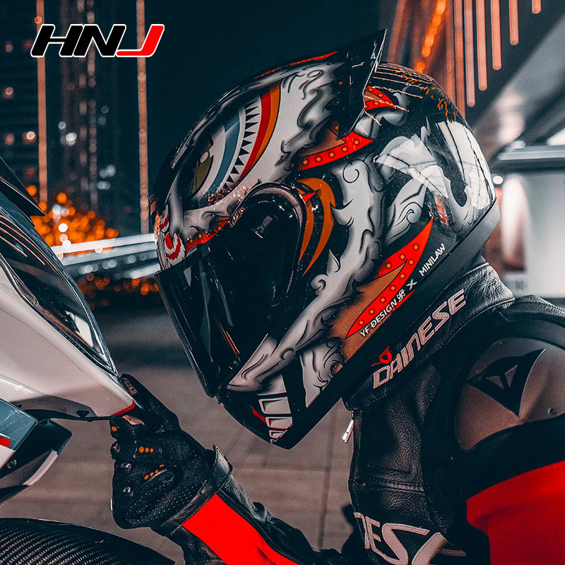 HNJ Fun Full Face Motorcycle Helmet off-Road Racing Gear