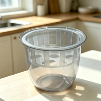 Pot de fleurs hydroponique transparent moderne avec plateau de support pour bulbes, idéal pour tulipes et jacinthes