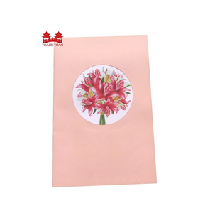 Tarjeta 3D Pop-Up con Ramo de Lirios Rosados, Tarjeta Floral de Felicitación para el Día de la Madre, Cumpleaños, Agradecimiento a Profesores, Regalo de Primavera - Product Image 1