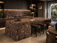 Dalle de granit Rosso Marinace pour panneau mural poli, comptoir de réception, comptoir de bar, plateau de table basse et surface découpée sur mesure