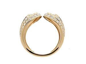 Anillo Apilable de Oro Puro de 18K Au750 FirstMadam con Diamante de Laboratorio, Anillo de Compromiso para Mujer - Product Image 3