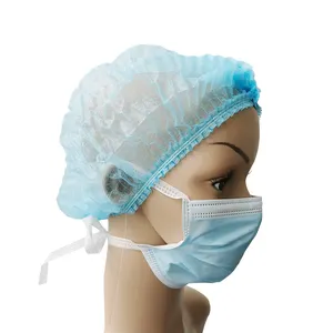 MDR 2017/745 çin yüz maskesi üreticisi plise tarzı tiyatro maskeleri tie-on uydurma hastane cerrahi yüz maskesi sapanlar