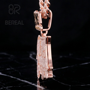 Custom Baguette Diamond <b>Iced</b> <b>Out</b> 925 Silver <b>Chain</b> Pendant Luxury VVS Moissanite Name Pendant Hip Hop Style Fine Men Jewely - Product Image 2