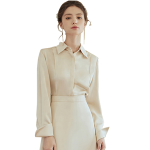 Blusa informal holgada de seda para mujer, blusa tradicional china - Product Image 6