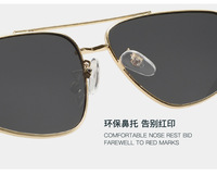 Lunettes de soleil de style aviateur en métal, logo personnalisé, unisexe, légères, double pont, plusieurs couleurs de verres, UV400