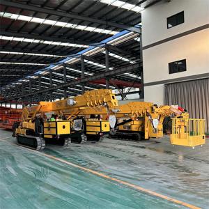 Space saving retractable <b>spider</b> crane with <b>remote</b> <b>control</b> walking function for underground pipeline construction narrow passage - Product Image 3