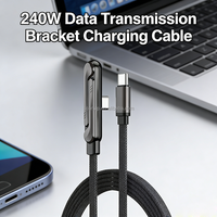 Câble de charge rapide tressé en nylon 240W avec transmission de données haute vitesse, conception tressée durable pour une compatibilité universelle
