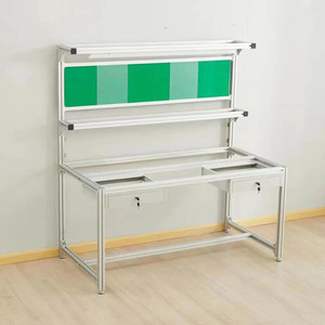 Table de travail robuste en aluminium à trois niveaux, table d'atelier de réparation automobile, poste de travail pour ligne d'assemblage en usine - Product Image 2