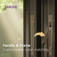Sistema de Ventanas Abatibles de Aluminio con Acabado Minimalista de Borde a Borde y Manija Plegable Oculta para Villas de Lujo con Vista Panorámica