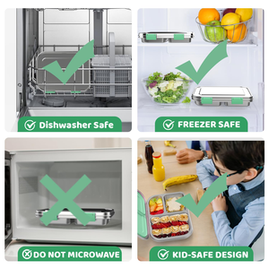 Oferta Especial Aohea - Recipiente Metálico para Alimentos, Lonchera Hermética Portátil, a Prueba de Fugas, de Acero Inoxidable 304, Estilo Estadounidense y Australiano - Product Image 2