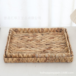 Gourd woven <b>tray</b> desktop storage <b>basket</b> with handle handmade miscellaneous items organizer <b>basket</b> multi-functional storage - Product Image 2