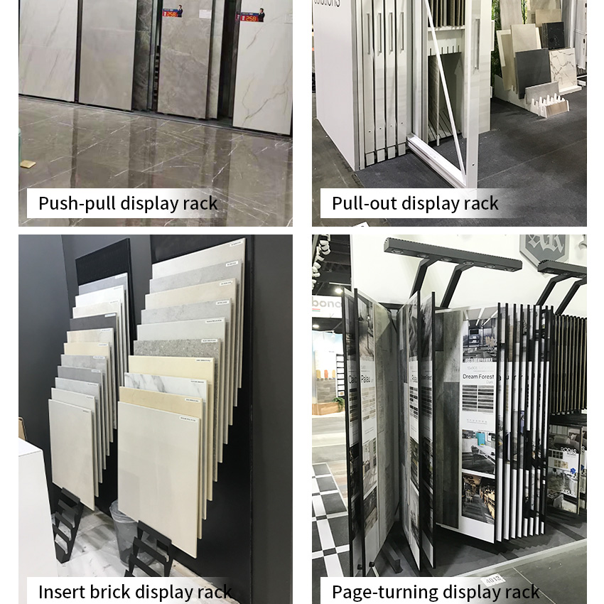 Factory Pull Out Stone Sample Stand Panel Slab Granite Showroom Sintered Stone Ceramic Rotatable Slide Marble Tile Display Racks