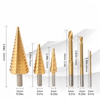 Lot de 6 forets étagés Pagoda en acier rapide – Outil de perçage multi-tailles pour le traitement du métal, du plastique et du bois