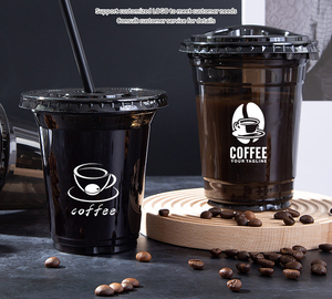 Taza Boba desechable de plástico con logotipo personalizado de 12oz-24oz con tapa en forma de U PET para té de burbujas, café, jugo, <span class=keywords><strong>Soda</strong></span>, hecha de PP, Material PLA - Product Image 5